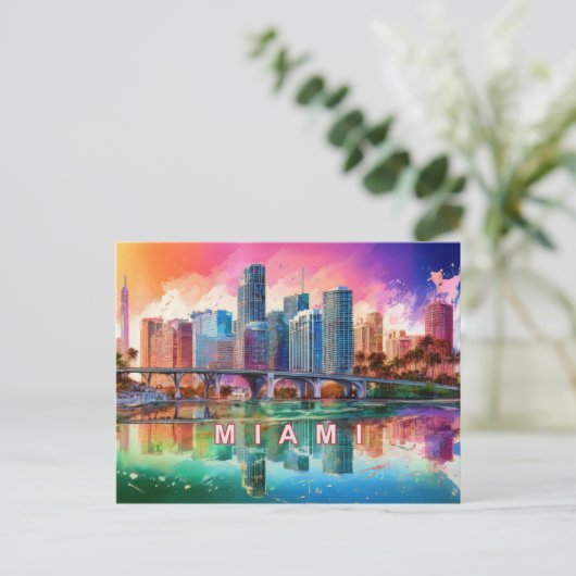 Miami de magische stad briefkaart (Staand voorkant)