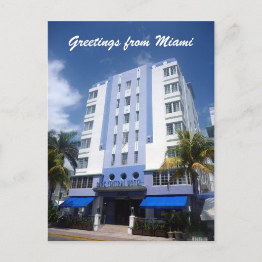 miami deco hotel briefkaart (Voorkant)