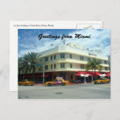 miami deco taxis briefkaart (Voorkant / Achterkant)