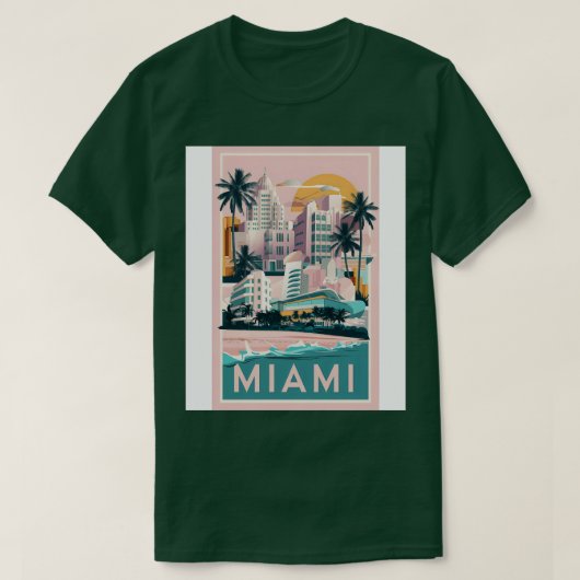 Miami Design met Neon 80s Vibes Miami Flo T-shirt (Design voorkant)