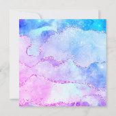 MIAMI DISCO COCKTAIL BIRTHDAY ARTIJ INVITATIE KAART (Achterkant)