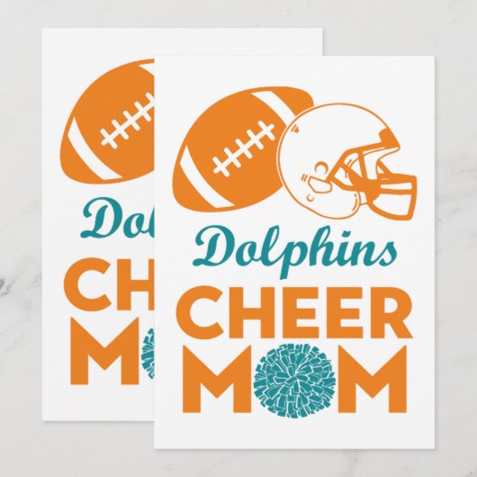 Miami Dolfijnen Classic Bedankkaart (Voorkant / Achterkant)