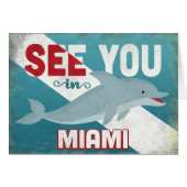 Miami Dolphin - Retro Vintage Travel (Voorkant Horizontaal)