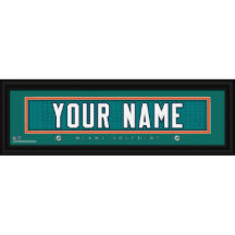 Miami Dolphins NFL Letter Art Black Framed Print