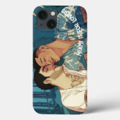 Miami Downtown Gay Mannen Cuddling Illustratie Case-Mate iPhone Case (Achterkant)