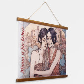 Miami Downtown Vrouwen maken lesbiennes kapot Hangend Wandkleed (Gebogen)