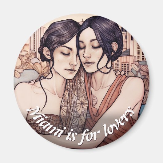 Miami Downtown Vrouwen maken lesbiennes kapot Magneet (Voorkant)