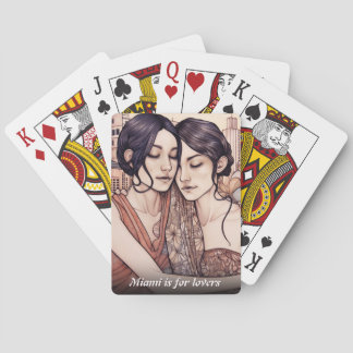 Miami Downtown Vrouwen maken lesbiennes kapot Pokerkaarten
