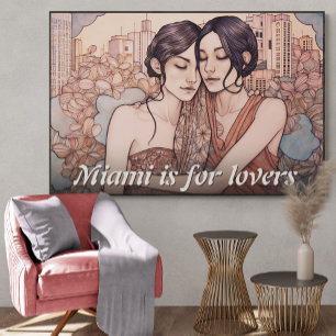 Miami Downtown Vrouwen maken lesbiennes kapot Poster