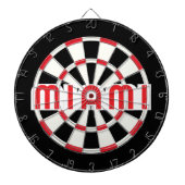 MIAMI Eenvoudig Modern Zwart Wit Rood Dartbord (Voorkant)
