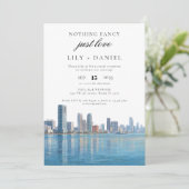Miami Elopement Wedding Reception Kaart (Staand voorkant)
