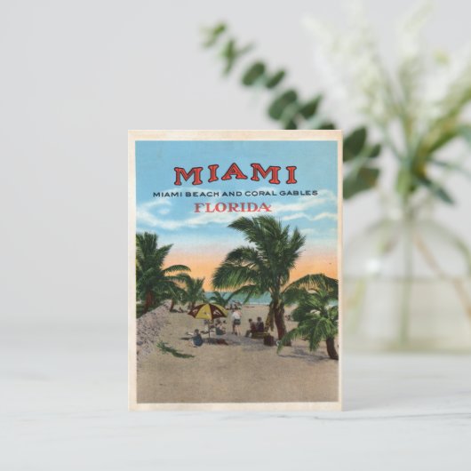  Miami en Coral Gables Florida Travel Briefkaart (Staand voorkant)