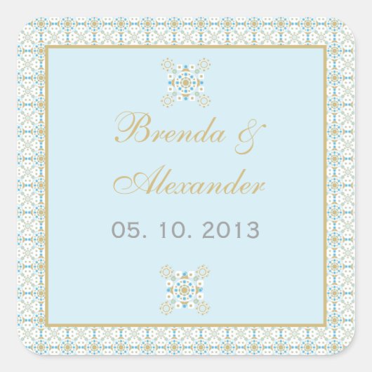 Miami - Envelopsluiting Vierkante Sticker (Voorkant)