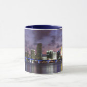 Miami Evening Skyline Coffee Mok (Midden)