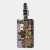 Miami financieel silhouet bij schemer bagagelabel (Voorkant verticaal)