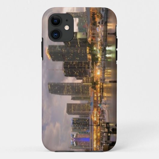 Miami financieel silhouet bij schemering Case-Mate iPhone case (Achterkant)