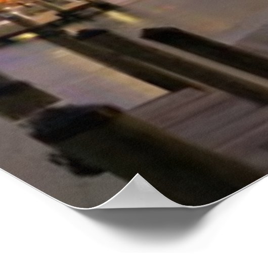 Miami financiële skyline bij schemering poster (Hoek)