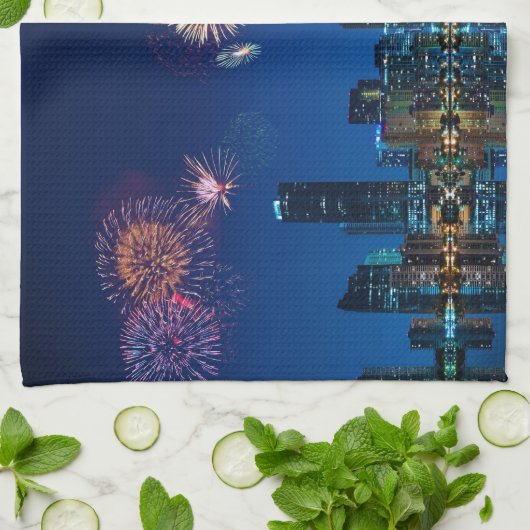 Miami Fireworks Theedoek (Gevouwen)