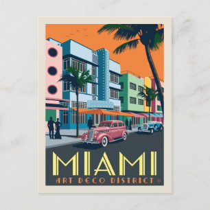 Miami, FL  Art Deco Briefkaart