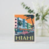 Miami, FL| Art Deco Briefkaart (Staand voorkant)