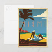 Miami, FL Briefkaart (Voorkant / Achterkant)
