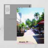 Miami, Fl Briefkaart (Voorkant / Achterkant)