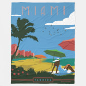 Miami, FL Fleece Deken (Voorkant)