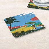 Miami, FL Kartonnen Onderzetters (Schuin)