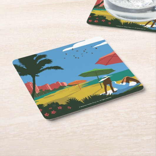 Miami, FL Kartonnen Onderzetters (Schuin)