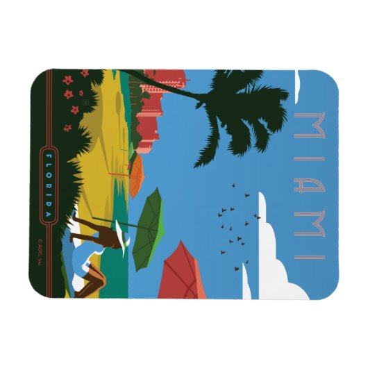Miami, FL Magneet (Horizontaal)