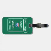 Miami, FL Road Sign Bagagelabel (Achterkant horizontaal)