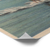 Miami, FL - Water Skiing Scene, Wooden Boat Poster (Hoek)