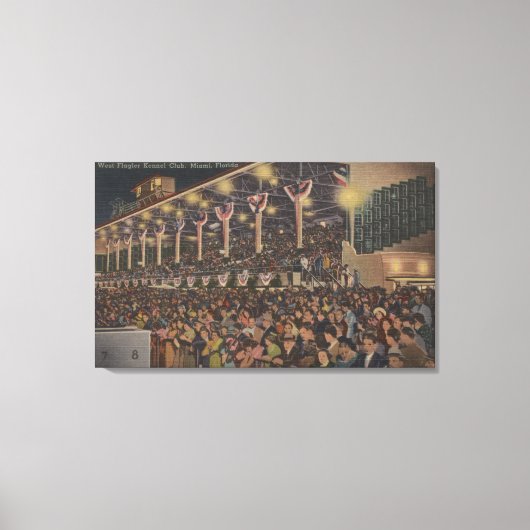 Miami, FL - West Flagler Kennel Club, Dog Canvas Afdruk (Voorkant)