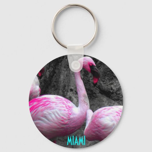 ~Miami Flamingo~ SLEUTELHANGER (Voorkant)