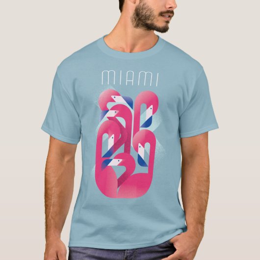 Miami Flamingo T-shirt (Voorkant)
