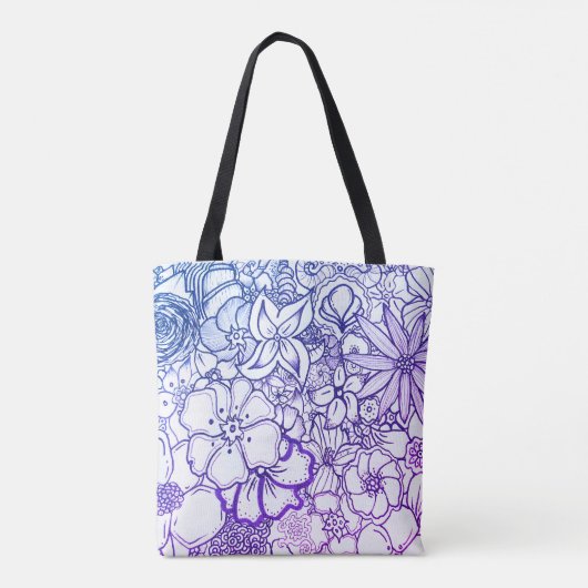 Miami Floral Design Canvas tas (Achterkant)