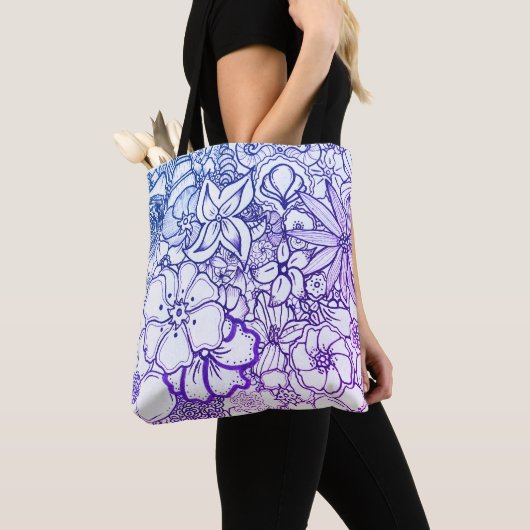 Miami Floral Design Canvas tas (Dichtbij)