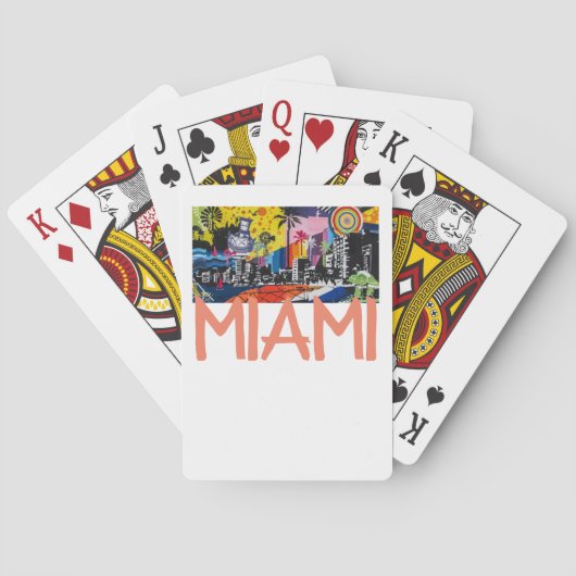 Miami Floria-speelkaarten Pokerkaarten (Achterkant)