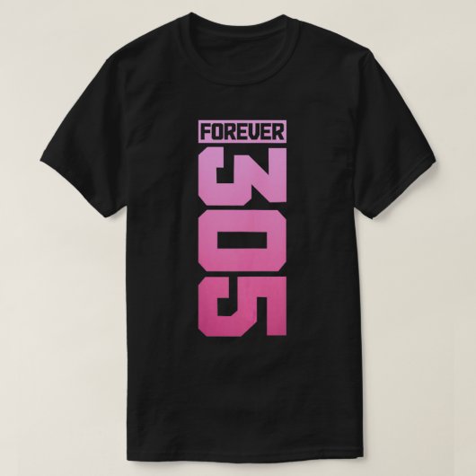 Miami Florida 305 Netnummer Forever FL T-shirt (Design voorkant)