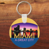 Miami Florida A Great City Sleutelhanger (Voorkant)