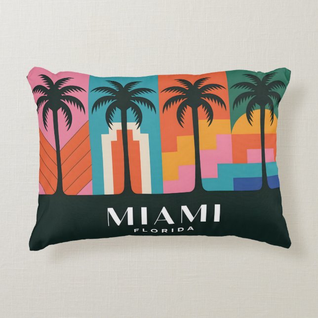 Miami Florida Accent Kussen (Voorkant)