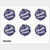 Miami Florida ankerstickers Ronde Sticker (Vel)