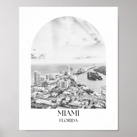 Miami Florida Arch fotoprint Poster (Voorkant)