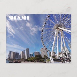Miami Florida Bayfront Park City Skyline Travel Briefkaart