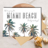 Miami Florida Beach Bruiloft Save the Date Briefkaart