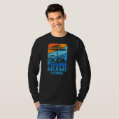Miami Florida Beach Lounging T-shirt (Voorkant volledig)