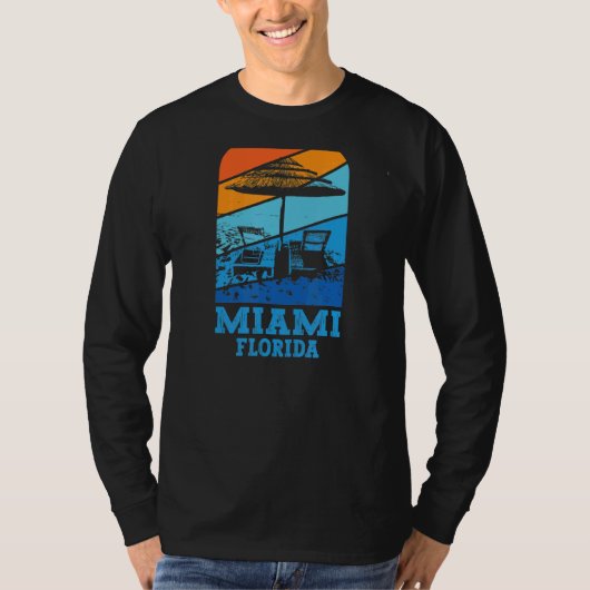 Miami Florida Beach Lounging T-shirt (Voorkant)