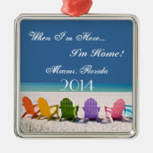 MIAMI , FLORIDA BEACH LOVER GIFT ORNAMENT (Voorkant)