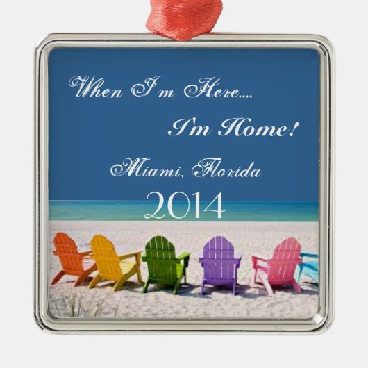 MIAMI , FLORIDA BEACH LOVER GIFT ORNAMENT (Voorkant)