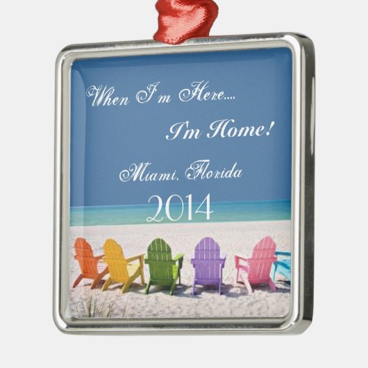 MIAMI , FLORIDA BEACH LOVER GIFT ORNAMENT (Links)